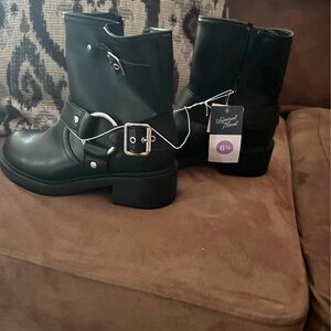 Universal Thread Black Moto Boots